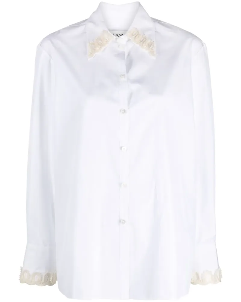 Lanvin Besticktes Sweatshirt - Weiß Weiß