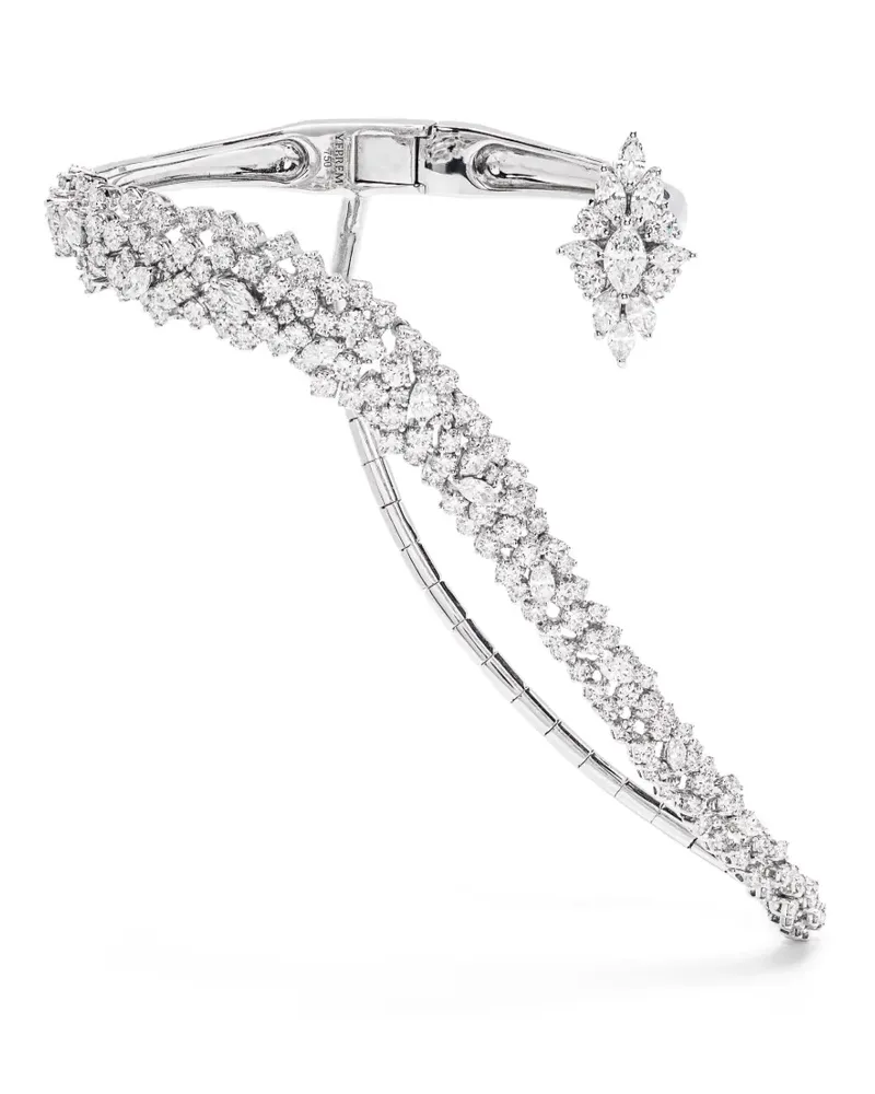YEPREM 18kt Weißgoldarmband mit Diamanten - Silber Silber