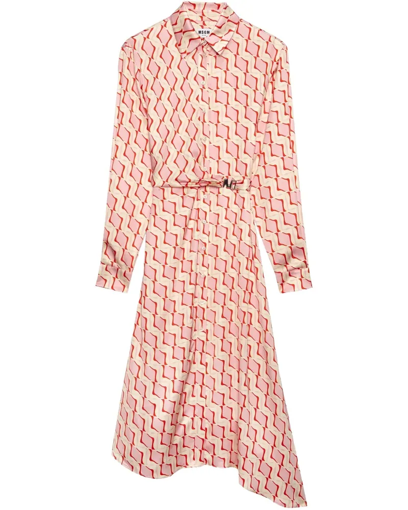 MSGM Kleid mit geometrischem Muster - Rosa Rosa