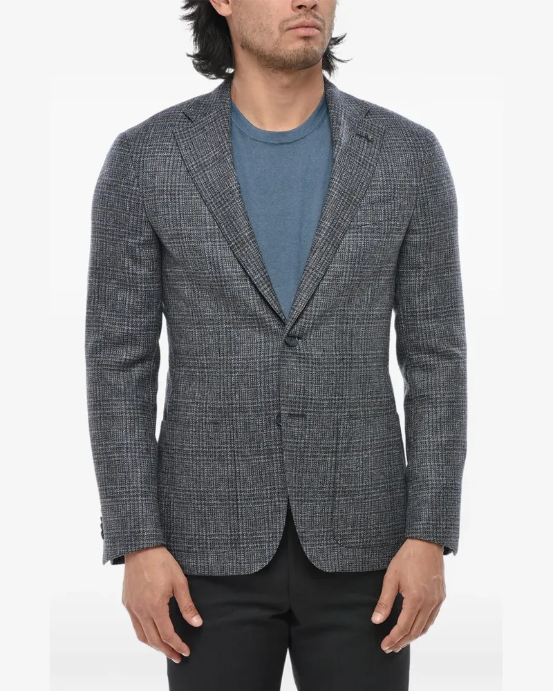 Corneliani Kariertes Sakko - Blau Blau