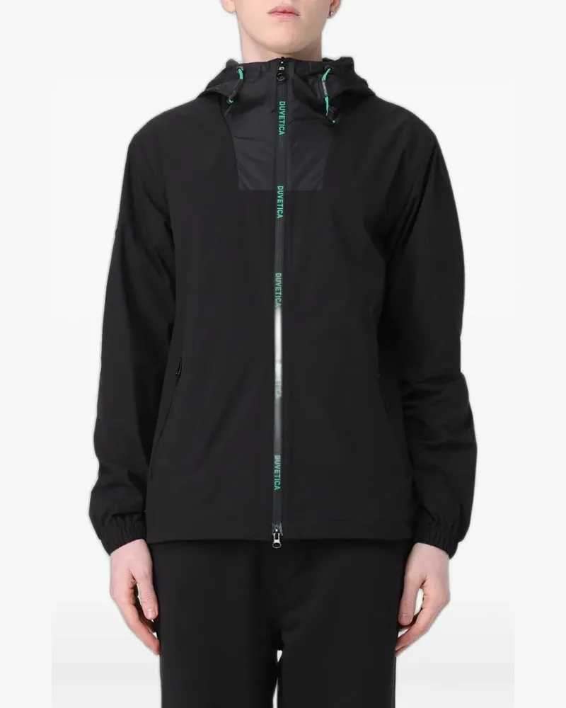 Duvetica logo-patch hooded lightweight jacket - Schwarz Schwarz