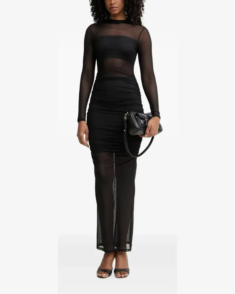 Guess Semi-transparentes Kleid - Schwarz Schwarz
