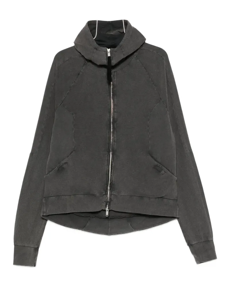 THOM KROM panelled zip-up hoodie - Grau Grau