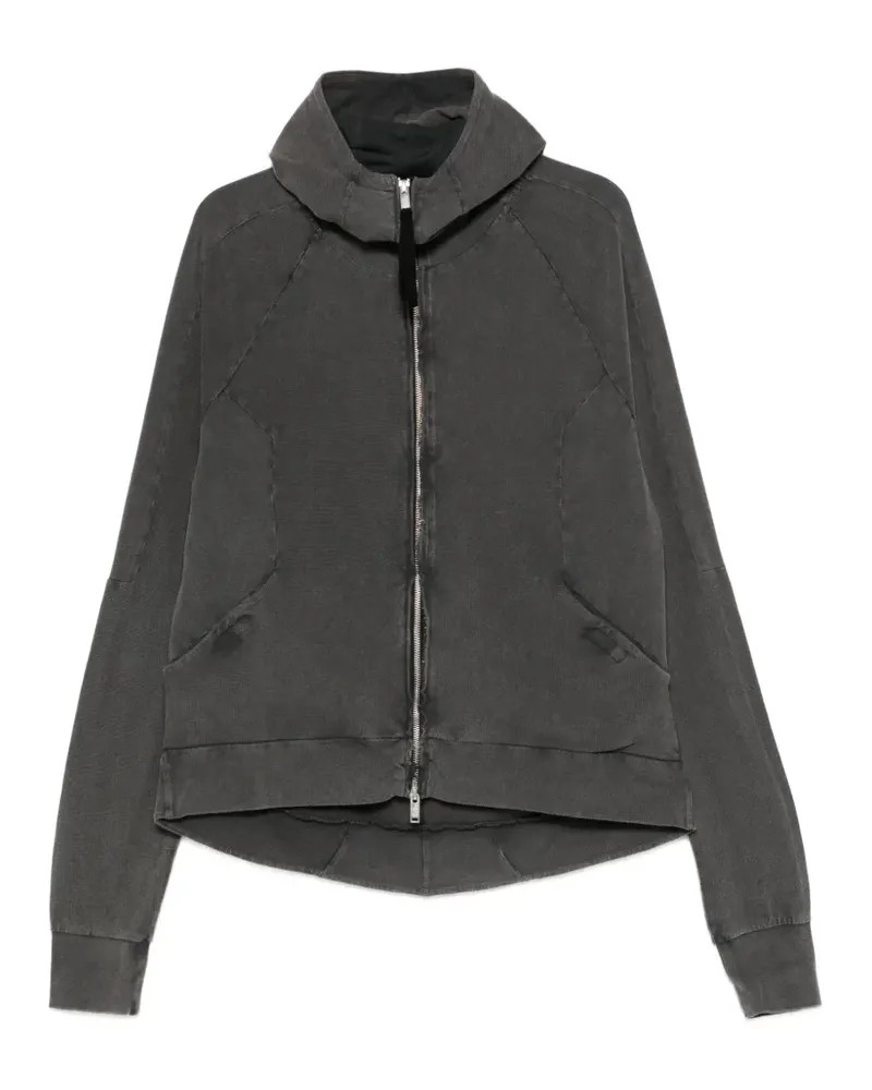 THOM KROM panelled zip-up hoodie - Grau Grau