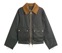 Marron Waxed Jacke - Schwarz
