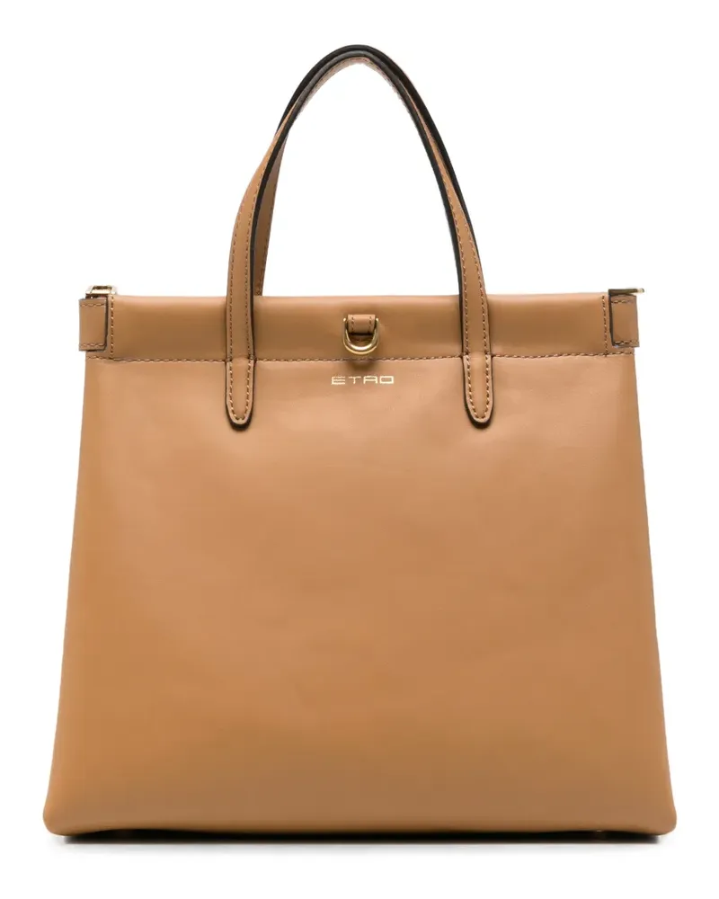 Etro Tote Bag aus Leder - Nude Nude