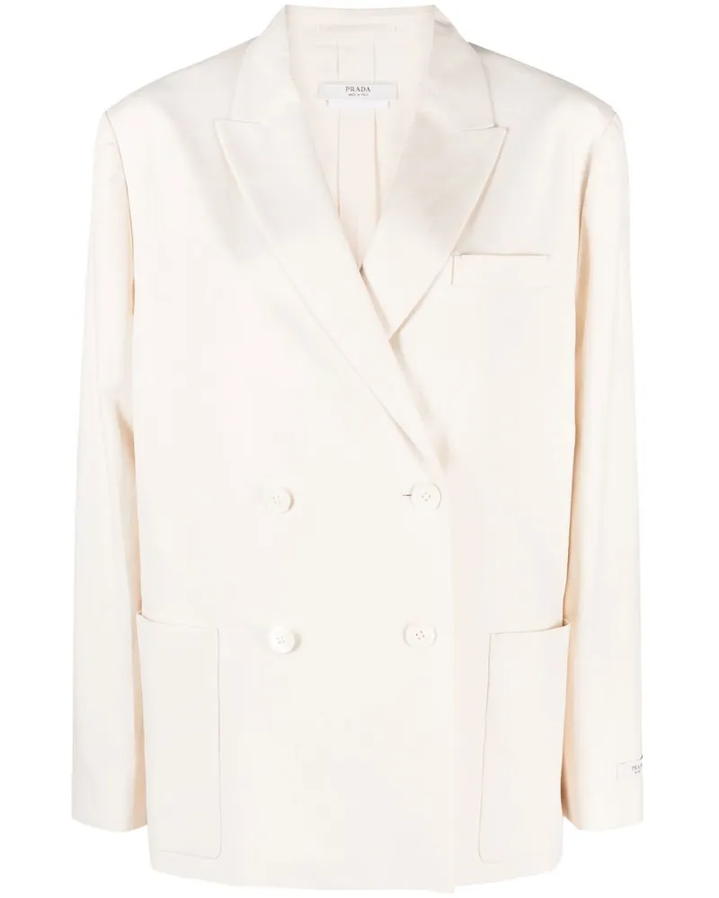 Prada Doppelreihiger Blazer - Nude Nude
