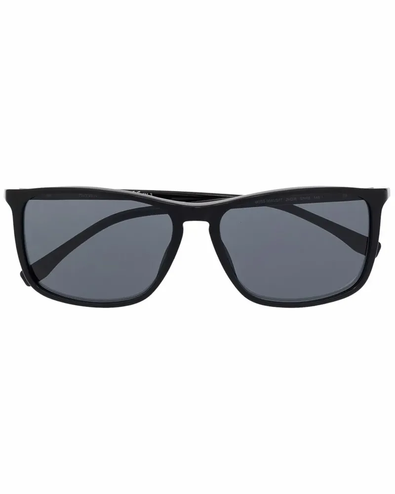 HUGO BOSS Sonnenbrille mit eckigem Gestell - Schwarz Schwarz