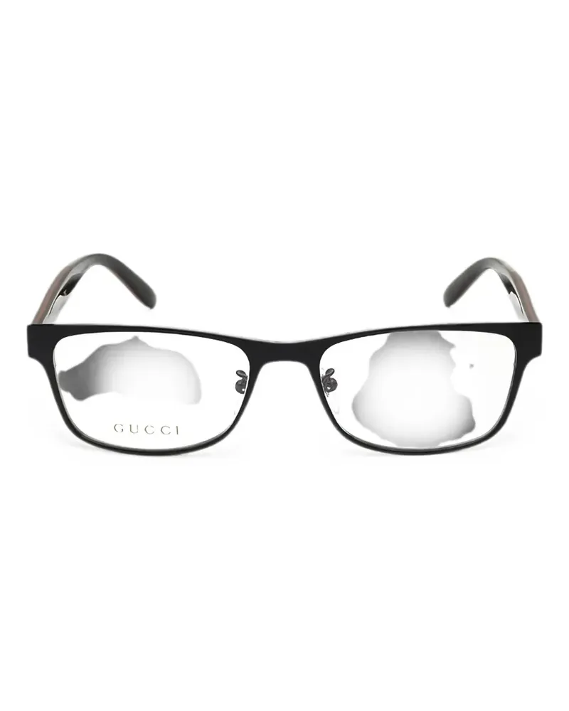 Gucci rectangle-frame glasses - Schwarz Schwarz