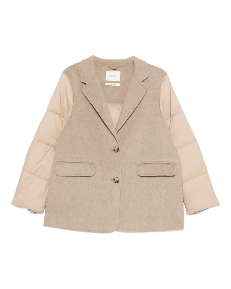 VICOLO padded-sleeve blazer - Nude Nude