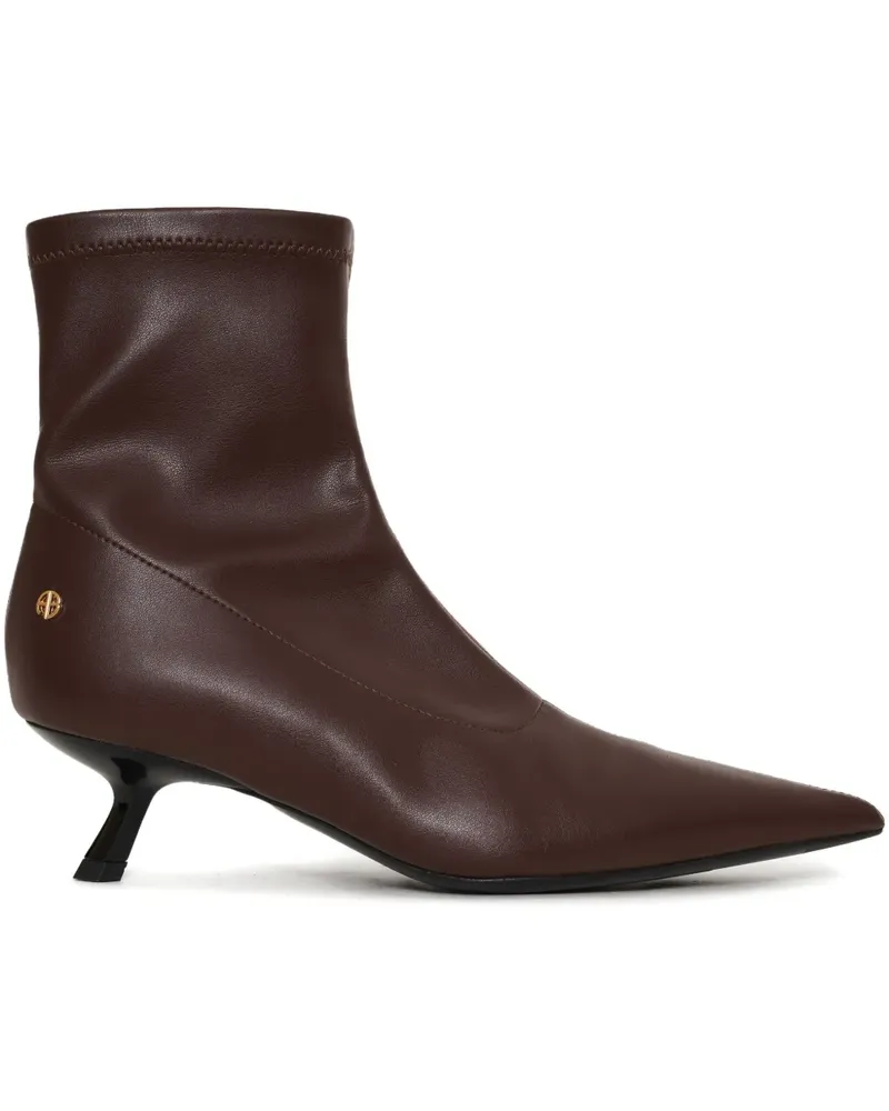 Anine Bing Stiefel mit spitzer Kappe 50mm - Braun Braun