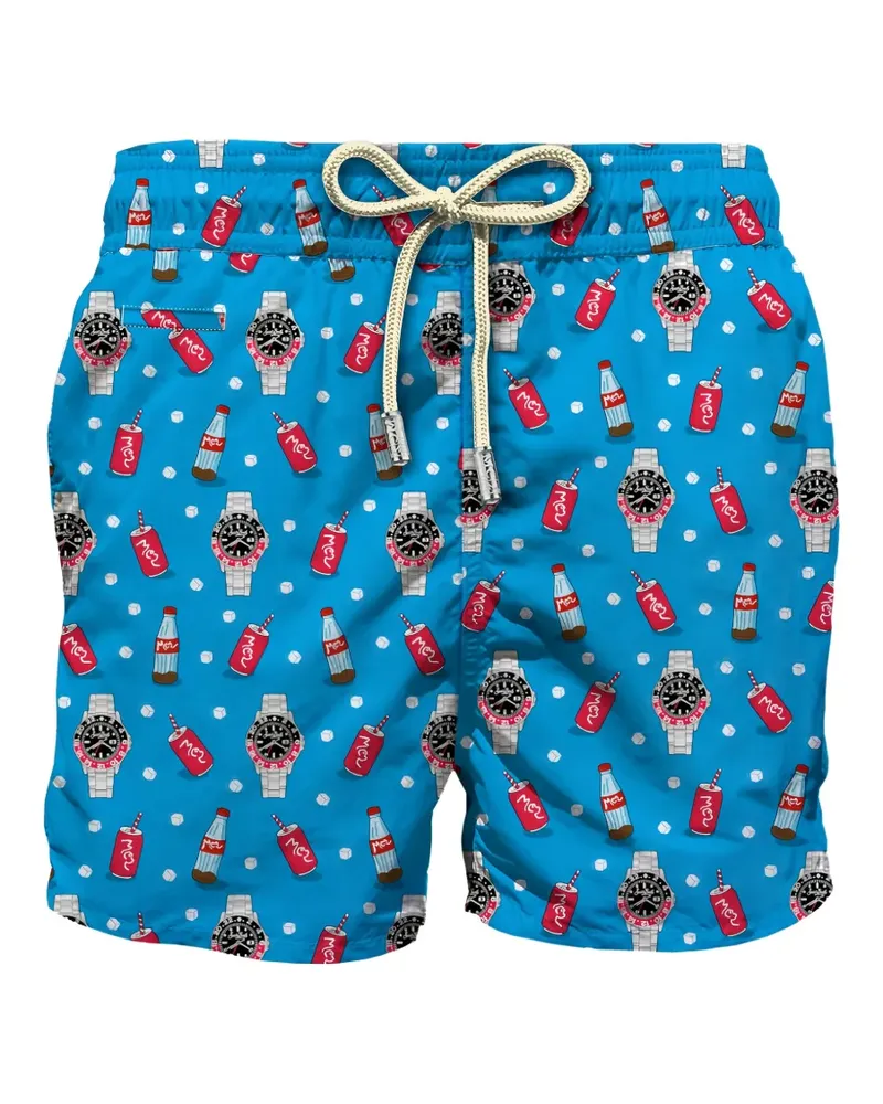 MC2 Saint Barth Lighting graphic-print swim shorts - Blau Blau