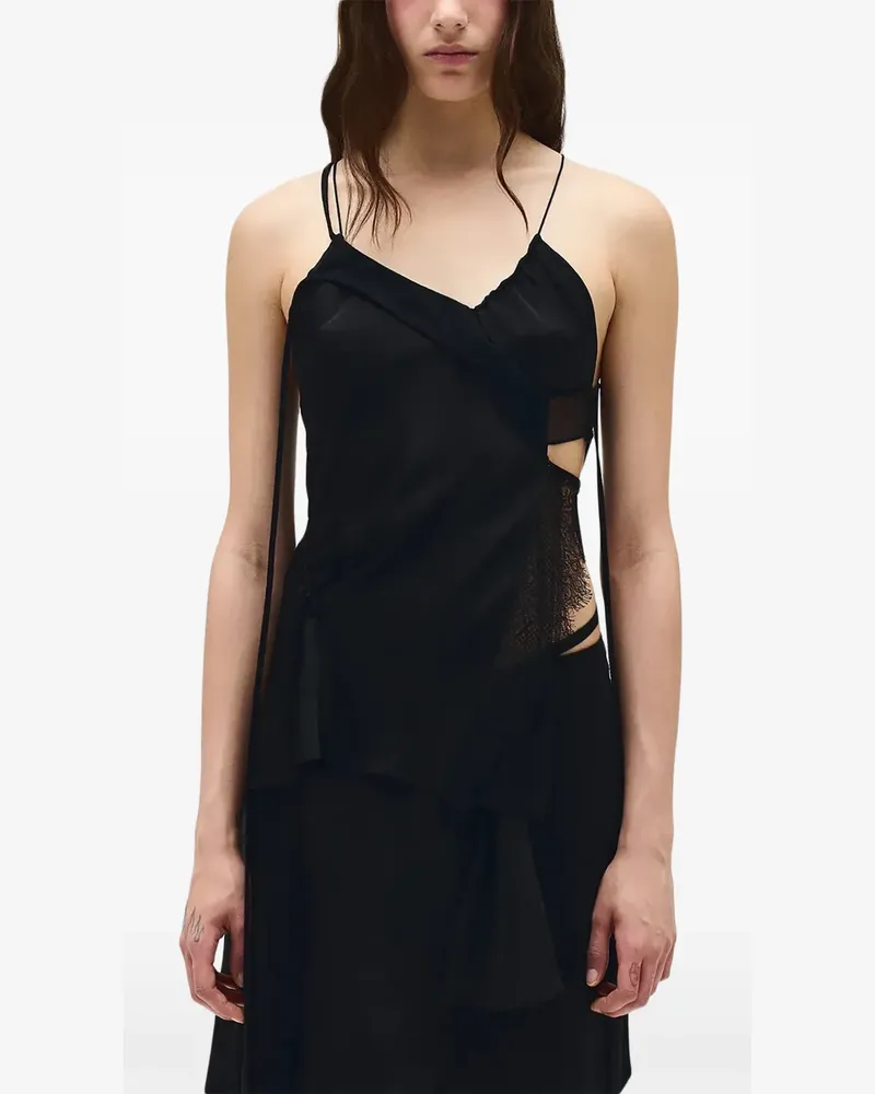 Ann Demeulemeester Vesta Ramage Tanktop - Schwarz Schwarz