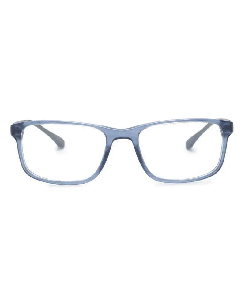 Emporio Armani Eckige Brille mit Glanzoptik - Blau Blau