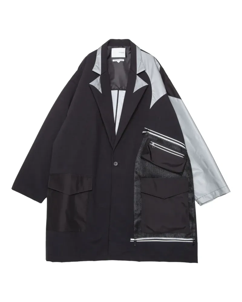 Yoshio Kubo Mantel mit Einsätzen - Schwarz Schwarz