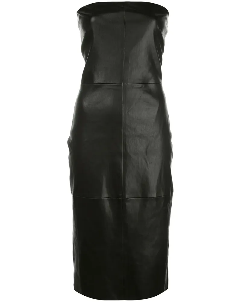 Rosetta Getty Enganliegendes Lederkleid - Schwarz Schwarz