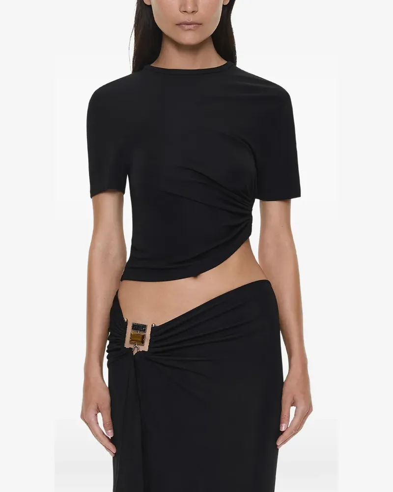 Christopher Esber Gerafftes Bezel Quartz T-Shirt - Schwarz Schwarz