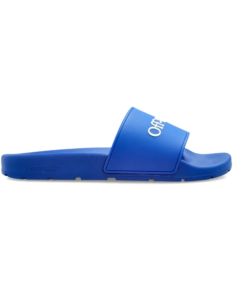 OFF-WHITE Pantoletten mit Logo-Prägung - Blau Blau