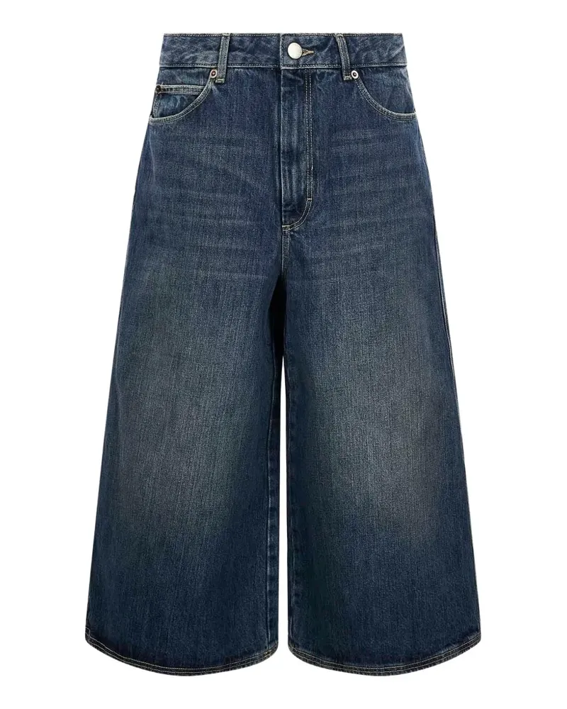 Soeur Ausgeblichene Wide-Leg-Shorts - Blau Blau