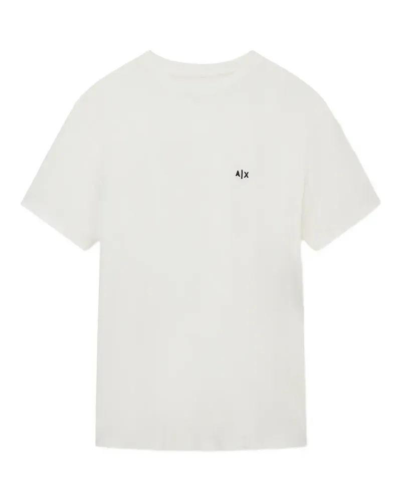 Armani Exchange T-Shirt mit rundem Ausschnitt - Weiß Weiß