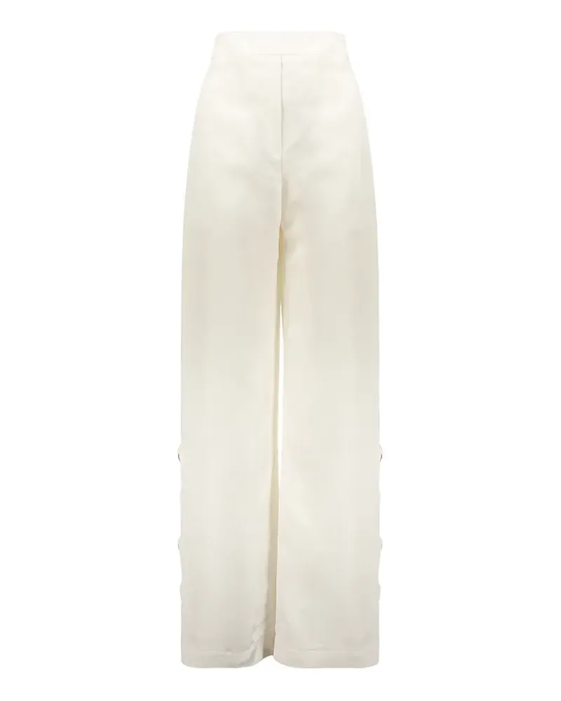 ELLERY flared-leg satin-finish trousers - Weiß Weiß
