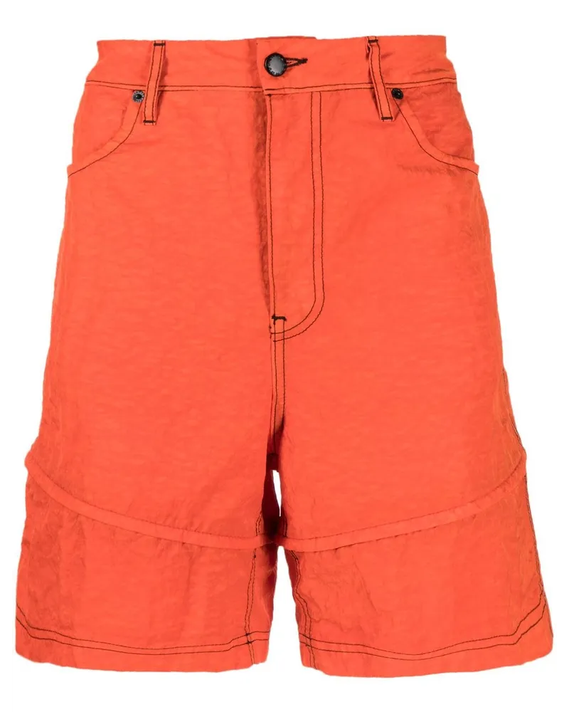 Eckhaus Latta Bermudas mit Kontrastnähten - Rot Rot