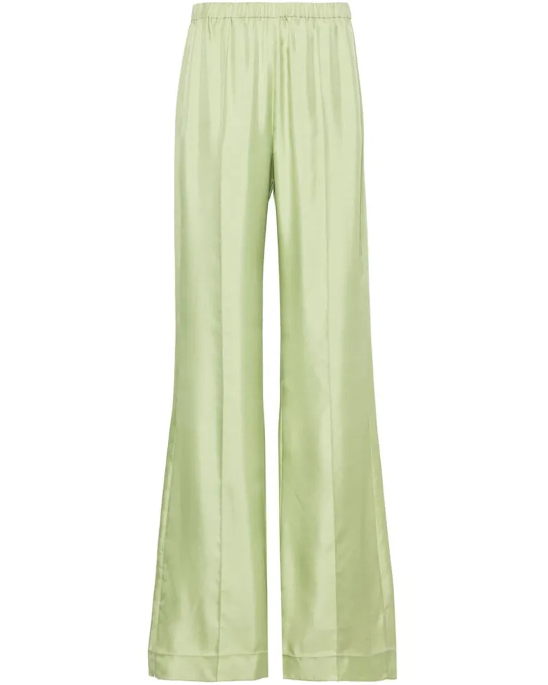 Dorothee Schumacher Seidenhose mit weitem Bein - Grün Grün