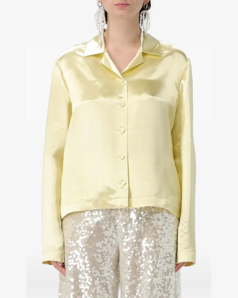 Philosophy Di Lorenzo Serafini Hemd aus Satin - Gelb Gelb
