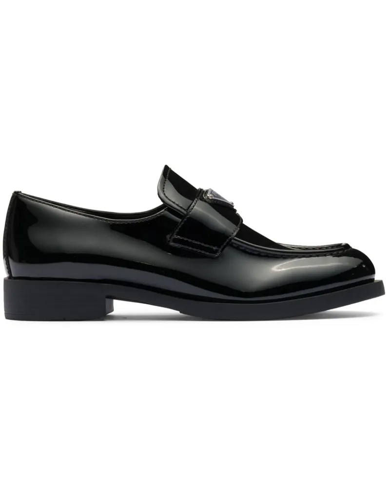 Prada Loafer mit Triangel-Logo - Schwarz Schwarz