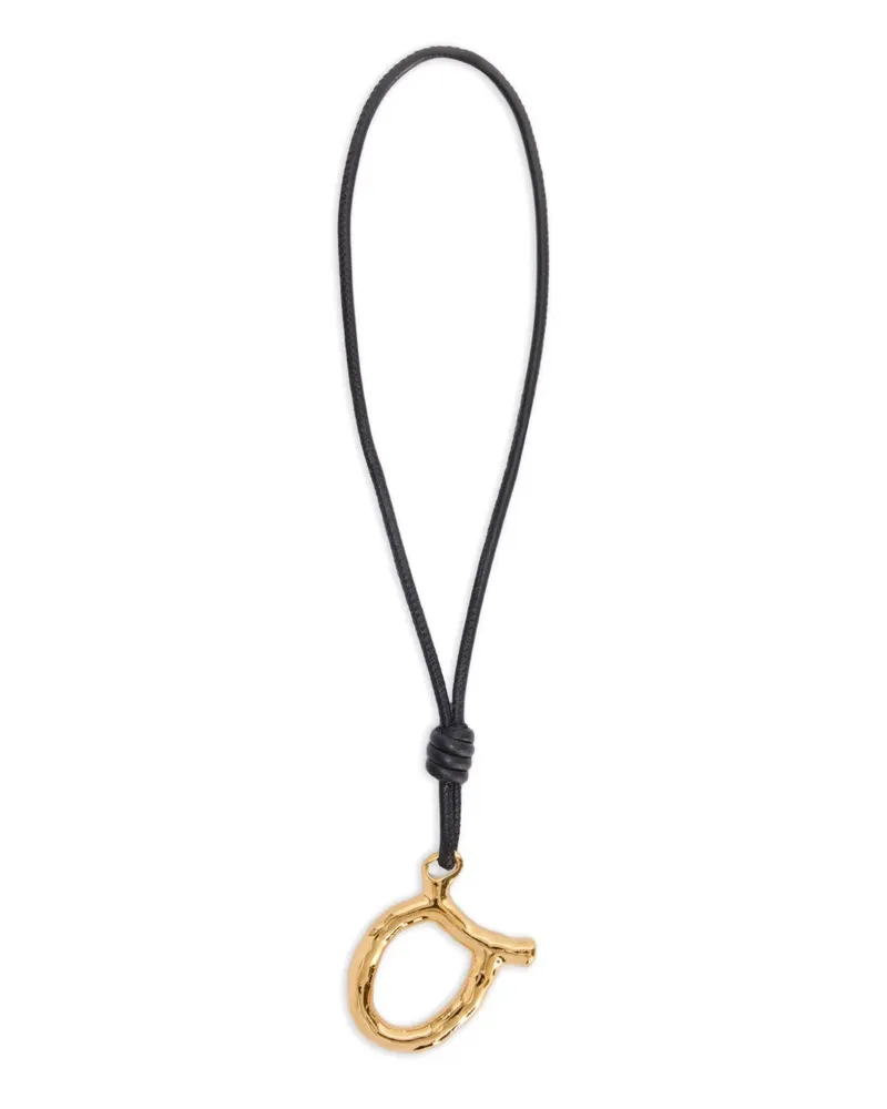 Jil Sander Zodiac charm leather necklace - Gold Gold