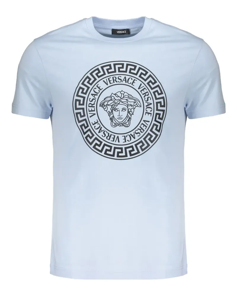 Versace T-Shirt mit Medusa-Print - Blau Blau
