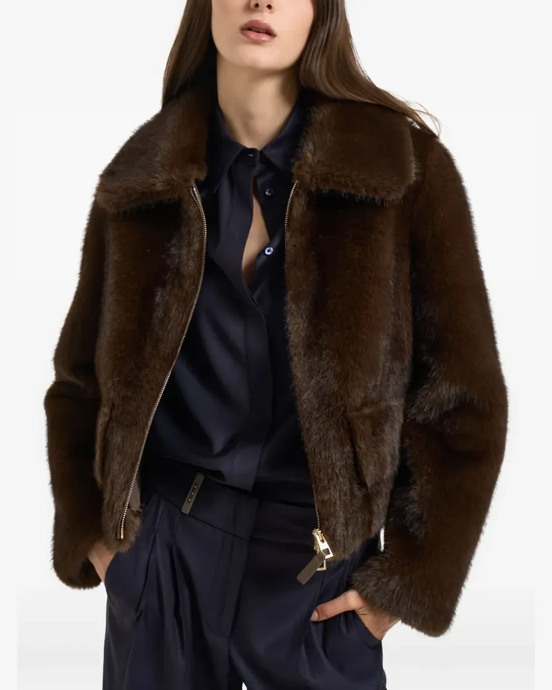 Bully Mantel aus Faux Fur - Braun Braun