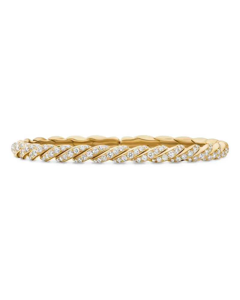 David Yurman 18kt Gelbgoldarmband mit Pavéflex (5mm Gold