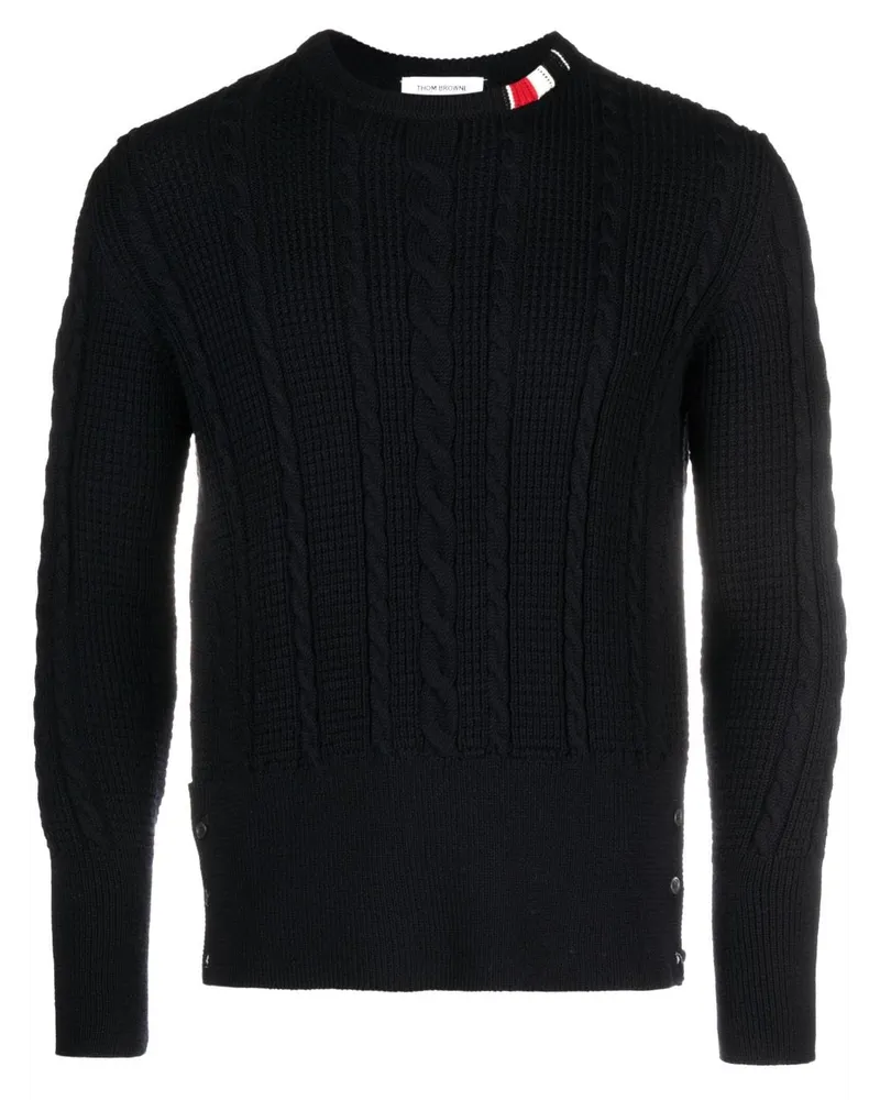 Thom Browne Pullover mit Zopfmuster - Blau Blau
