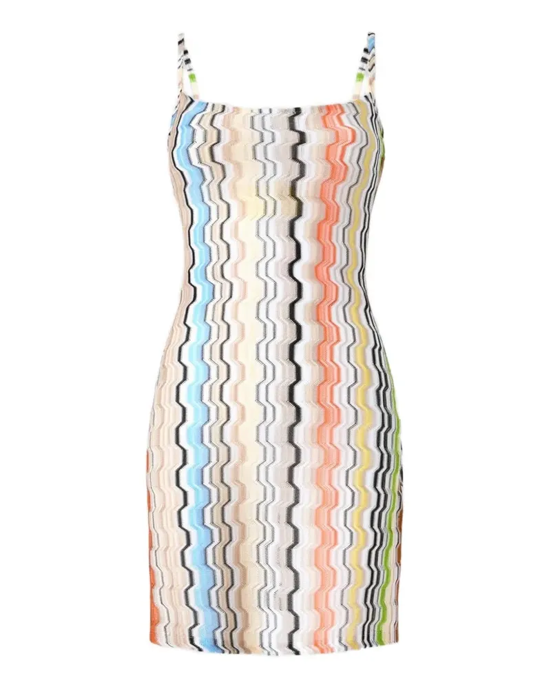 Missoni Kurzer Viskose-Kaftan mit griechischem Motiv - Nude Nude