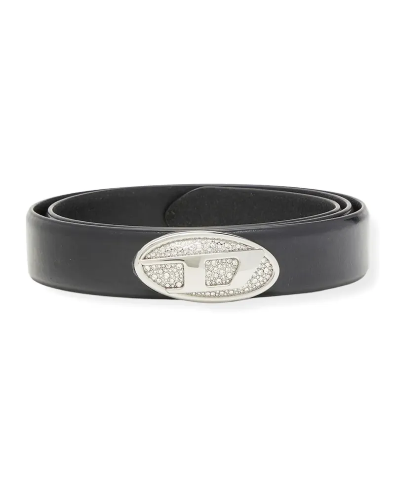 Diesel B-DD crystal-embellished belt - Schwarz Schwarz