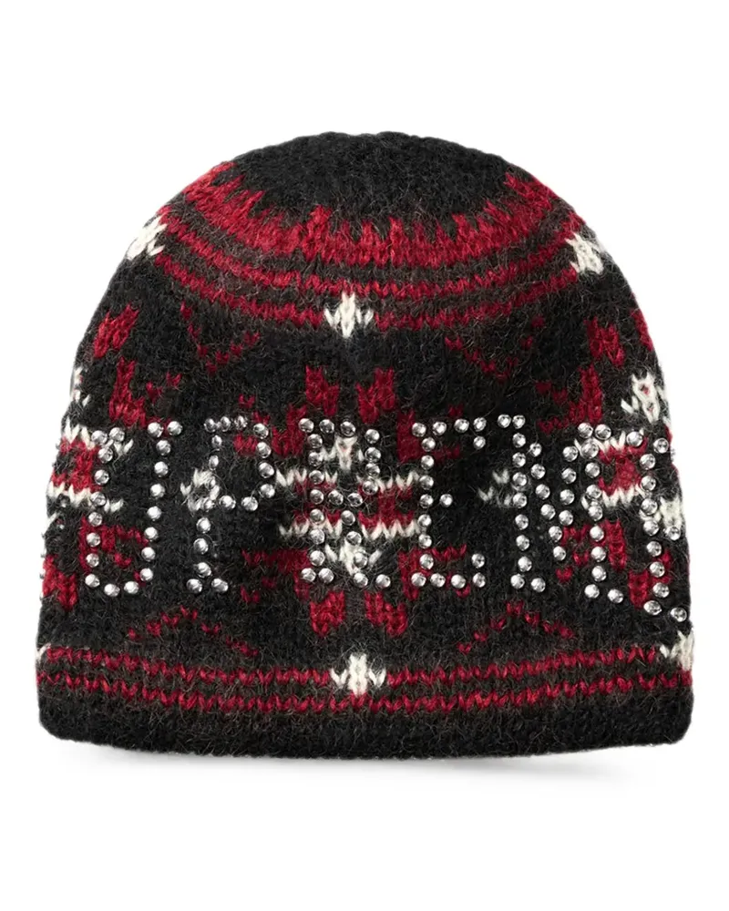 Supreme Being Beanie mit Nieten - Schwarz Schwarz