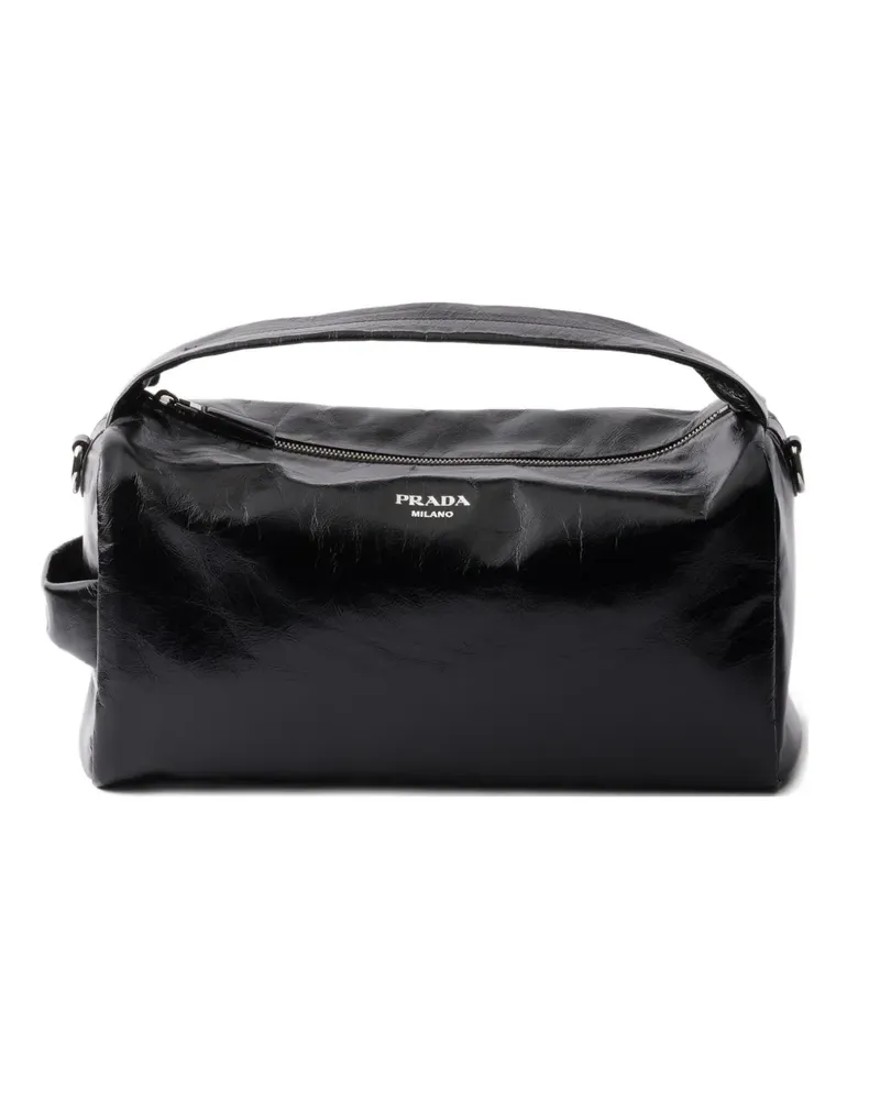 Prada Kuriertasche aus Leder - Schwarz Schwarz