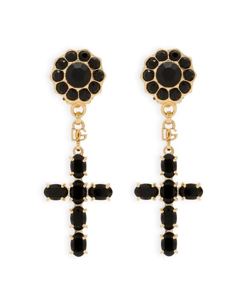 Dolce & Gabbana Ohrclips mit Kreuz - Gold Gold