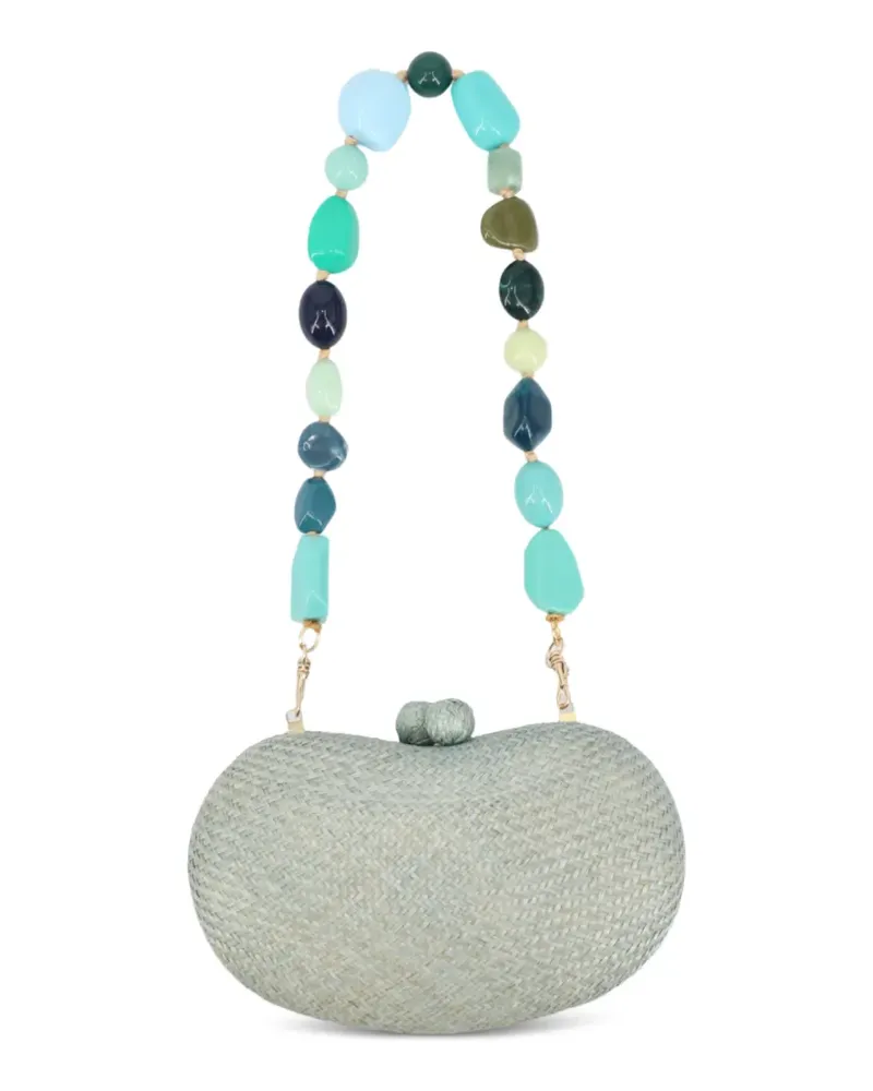 Serpui Lyra beaded-strap clutch bag - Blau Blau