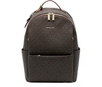 Rucksack mit Logo-Print - Braun