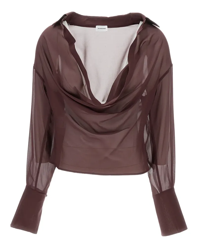 ANDAMANE Viola Bluse mit drapiertem Effekt - Braun Braun