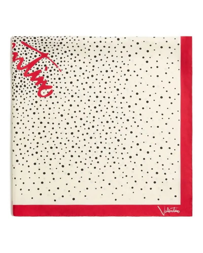 Valentino Garavani dots silk scarf - Nude Nude
