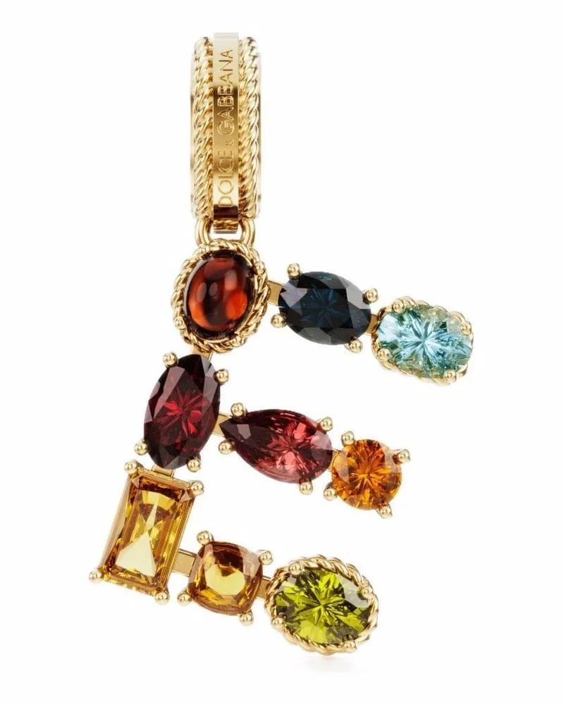 Dolce & Gabbana 18kt Gelbgoldanhänger mit Edelsteinen Gold