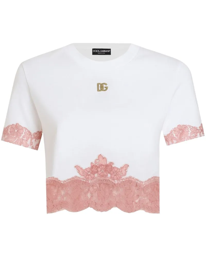Dolce & Gabbana T-Shirt mit DG - Weiß Weiß