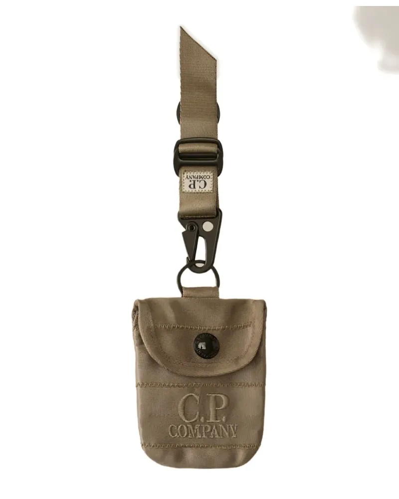 C.P. Company logo-embroidered keyring - Nude Nude