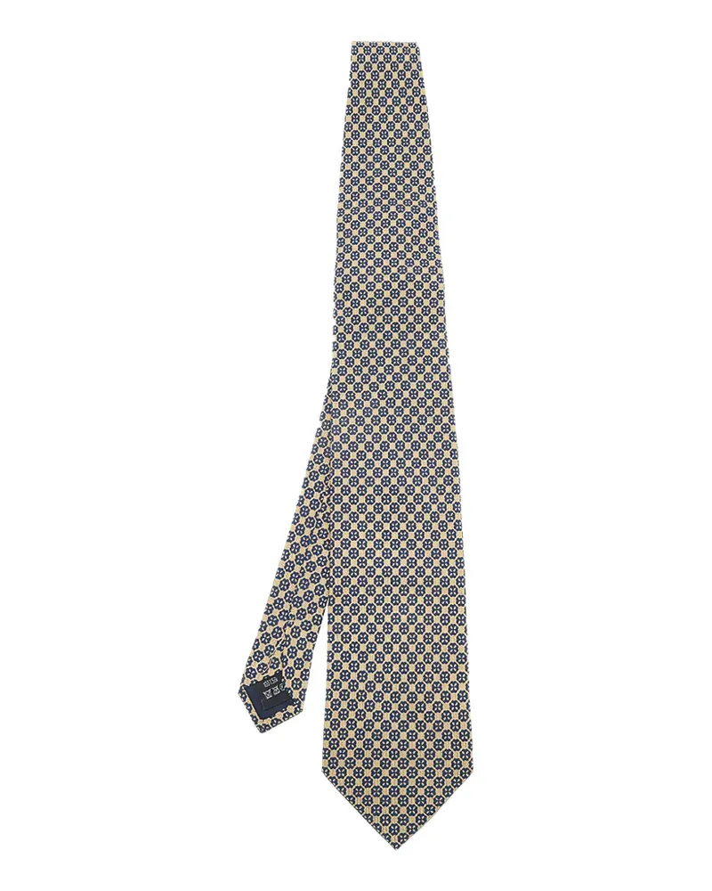 Dunhill floral-print silk tie - Nude Nude