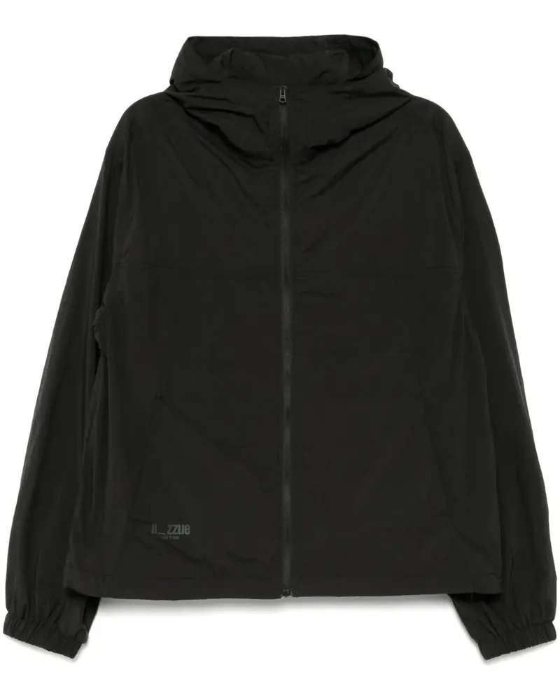 Izzue Jacke mit Logo-Print - Schwarz Schwarz