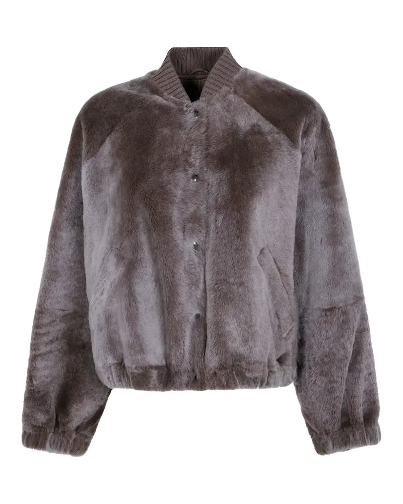 Brunello Cucinelli Bomberjacke mit Knopfverschluss - Braun Braun