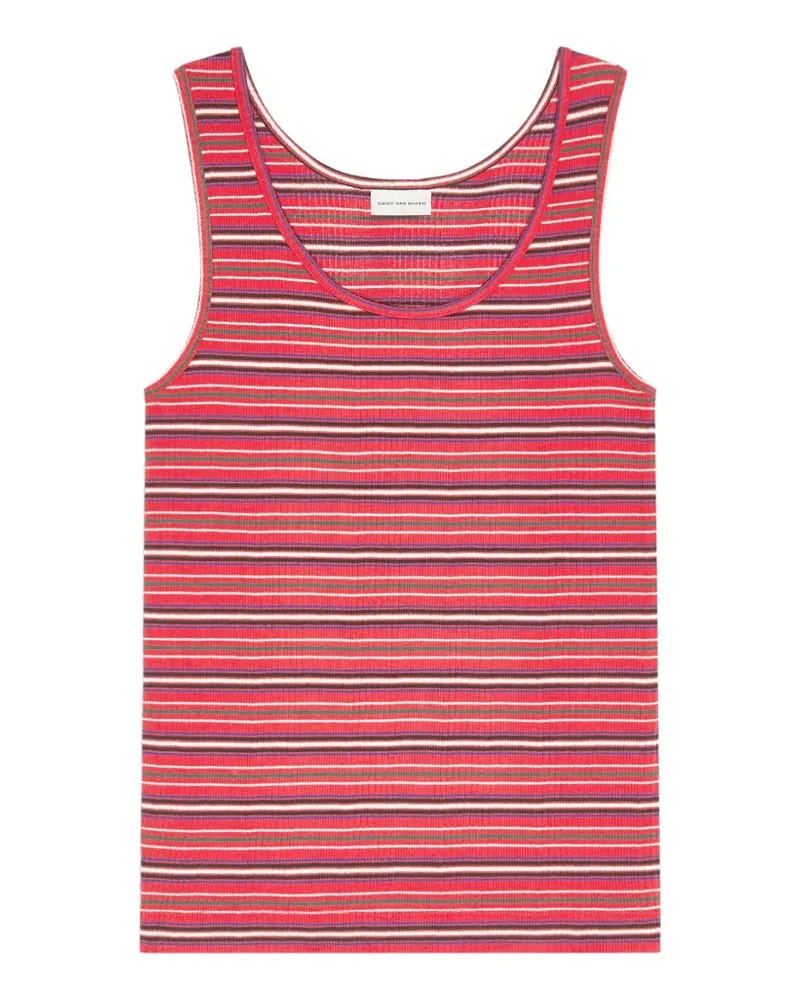 Dries van Noten Geripptes Trägershirt - Rot Rot